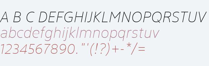 Vestmar Thin Italic