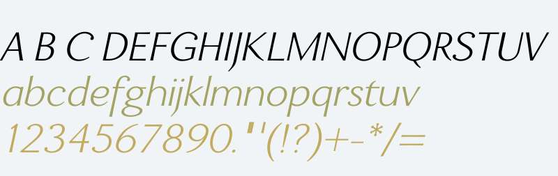 Enzia W00 Light Italic