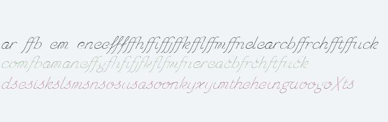 Chic Hand Ligatures W00 Slanted