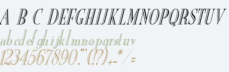 New Eng. Engr. Condensed Italic