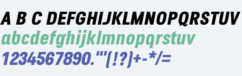 Octagen Black Black Italic