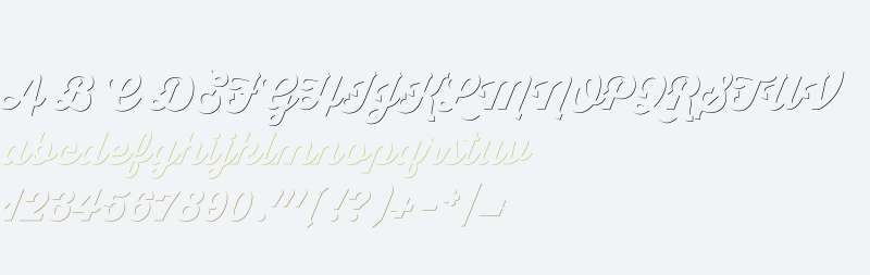 Thirsty Script W01 Blk Shdw