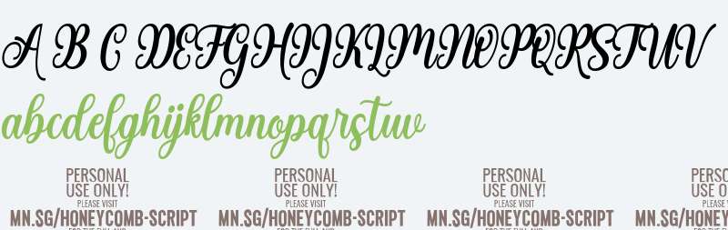 Honeycomb Script PERSONAL USE