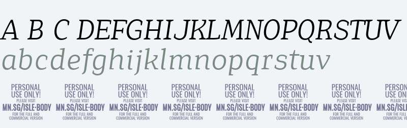 Isle Body PERSONAL USE Light Italic