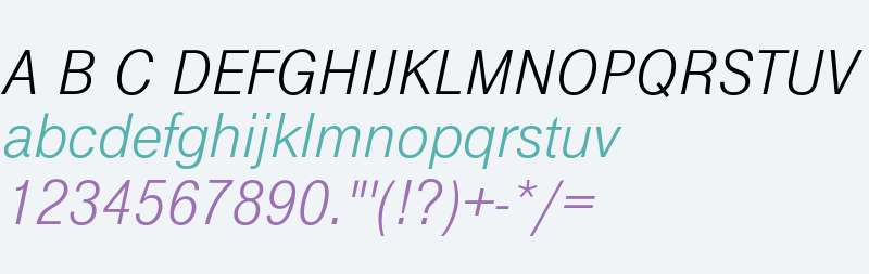 TeleGrotesk Next Regular Italic