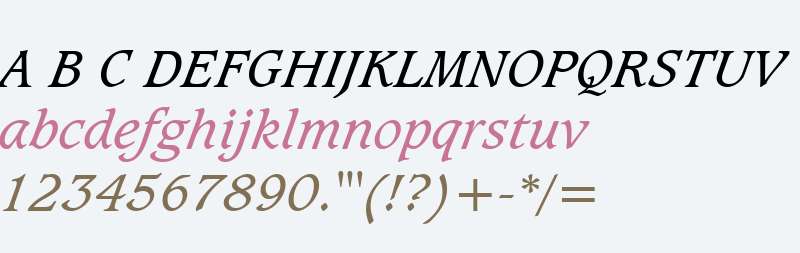 Caxton Book Italic BT V1
