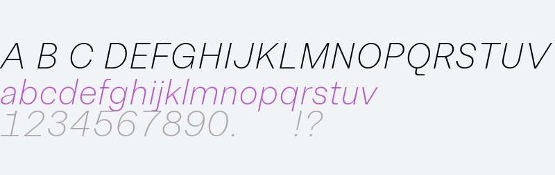 Allrounder Grotesk Test Light Italic