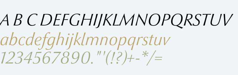 Optima nova LT Light Italic