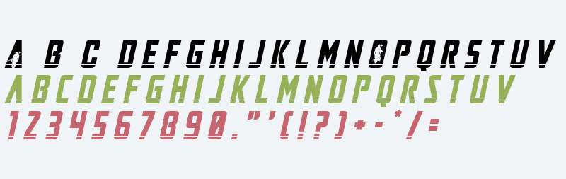 Mandalore Laser Title Italic