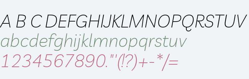 Livvic ExtraLight Italic