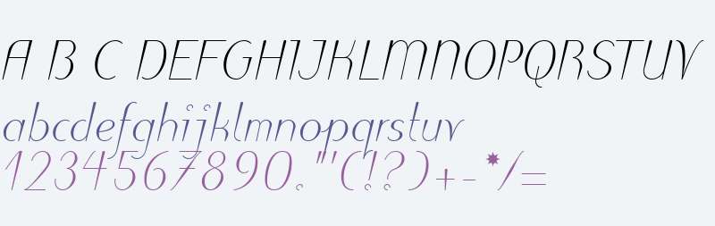 Puritas LT W04 Light Italic