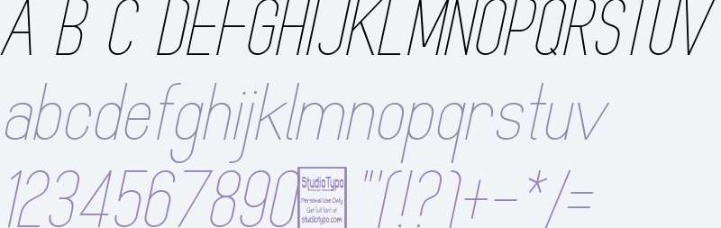 MindBlue Light Italic