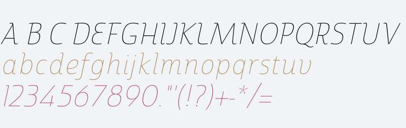 Marintas W01 Thin Italic