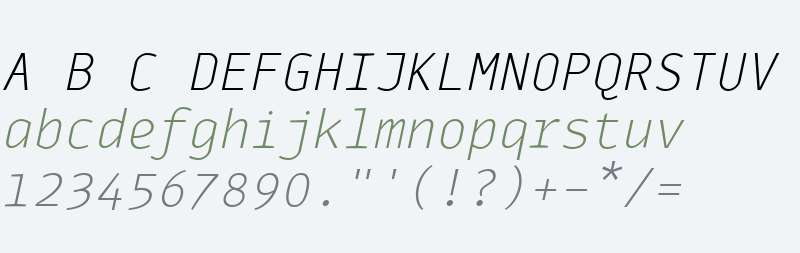 MonoxExtraLightItalic