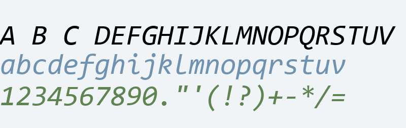 Code New Roman Italic