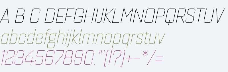 Quarca W01 Norm Thin Italic