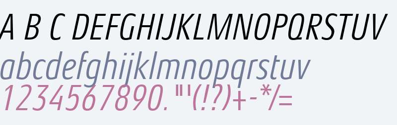 Aeonis LT W01 Condensed Italic