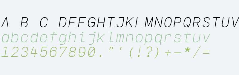 Sequencia Mono W00 Light Italic