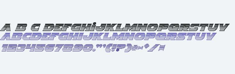 Indigo Demon Chrome Italic