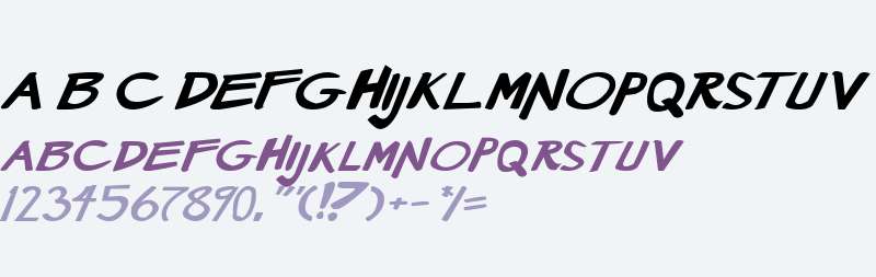 Manga speak 2 stocky Bold Italic