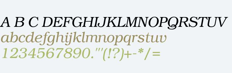 ITC Bookman Light Italic Cyrillic