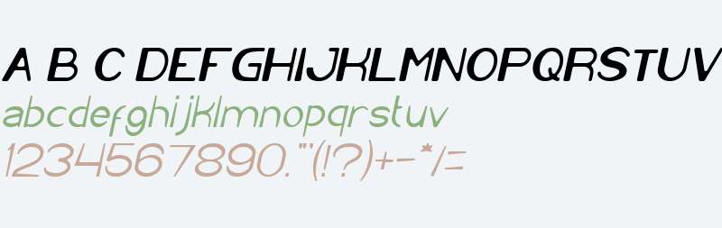 Cartoon Character Italic