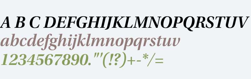 Utopia Std Semibold Subhead Italic