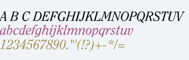 ITC Clearface Regular Italic