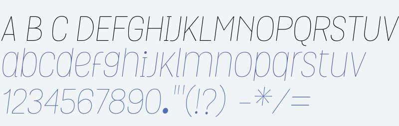 Grota Rounded W00 Thin Italic