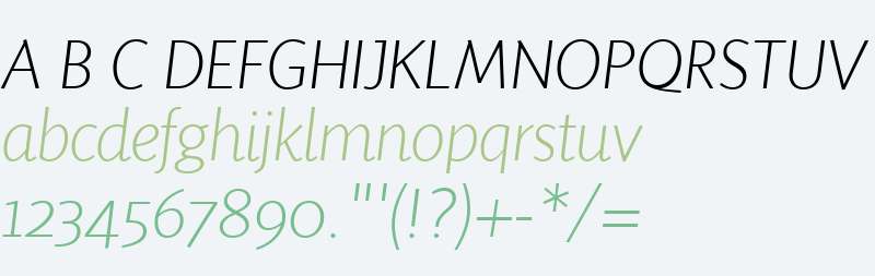 Sensibility W01 XLight Italic