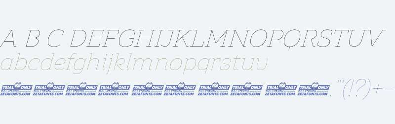 Amazing Slab Trial Thin Italic