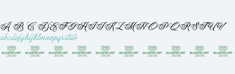 Myteri Script PERSONAL USE ONLY Regular PERSONAL USE ONLY