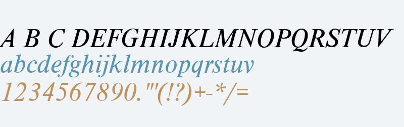 TimelessTCYLig Italic