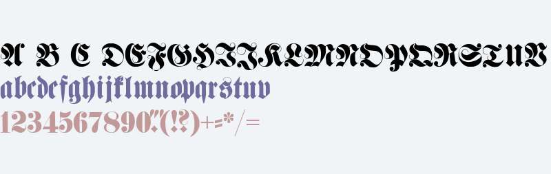 Fette Haenel Fraktur