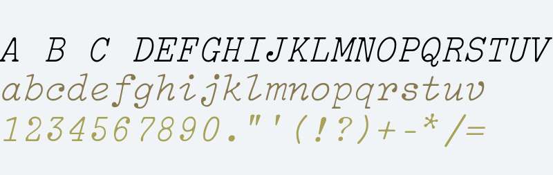 Select Mono Italic