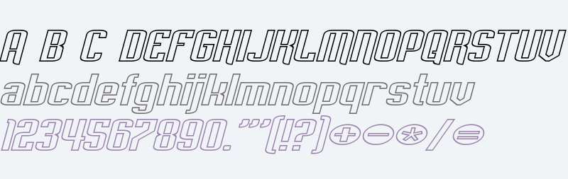 Empanada Expanded Outline Italic