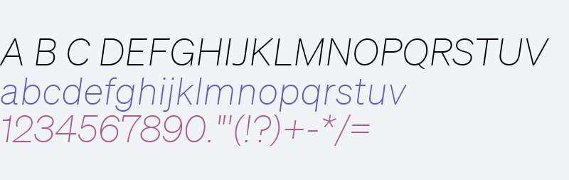 Shne Extraleicht Kursiv