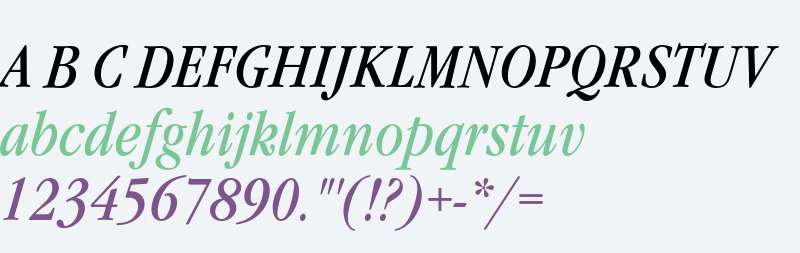 Garamond Itc T Book Condensed Italic