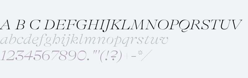 GT Alpina Fine Ext Thin Italic