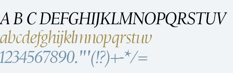 Nicholas W01 Italic