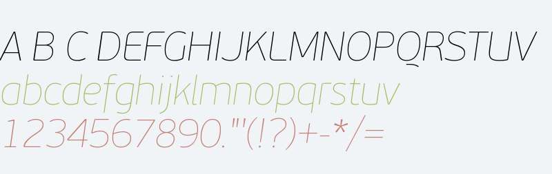 PF BeauSans W01 ExtraThin It