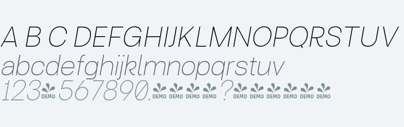 FSP DEMO - Turnkey Thin Italic