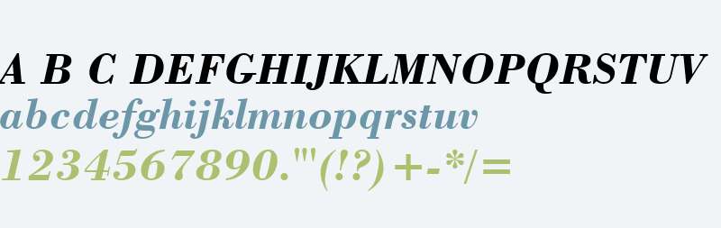 Bodoni Bd BT Bold Italic