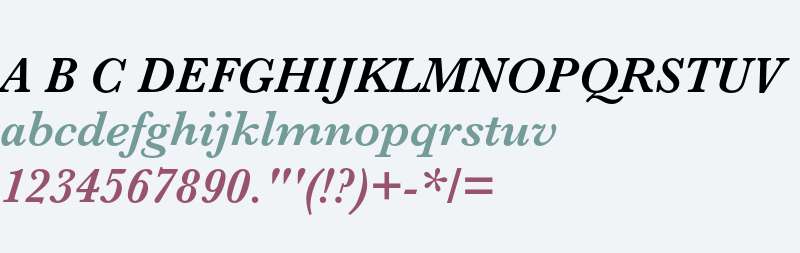 Baskerville MT Std Semibold Italic