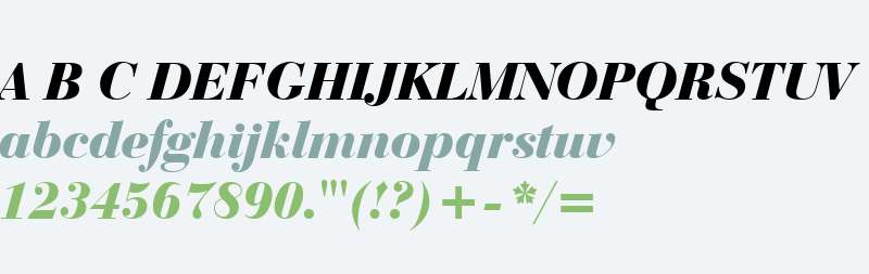 BauerBodni Blk BT Black Italic