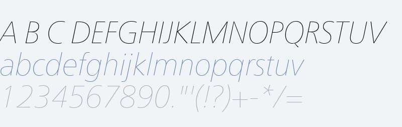 Frutiger Neue LT W06 Ult Lt It