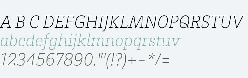 Brix Slab W01 ExtraLight Italic