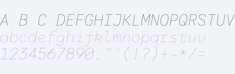 Antikor Mono Hairline Italic