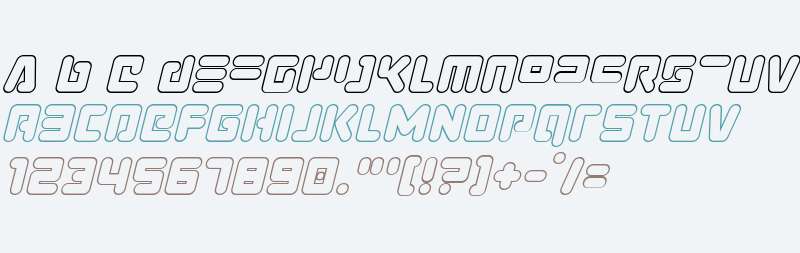 Unbound Gamer Outline Italic