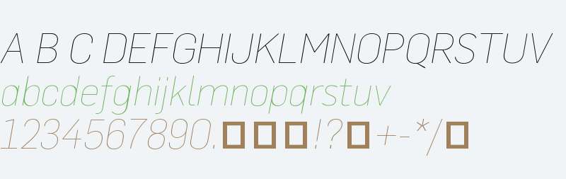 Flama Trial Thin Italic